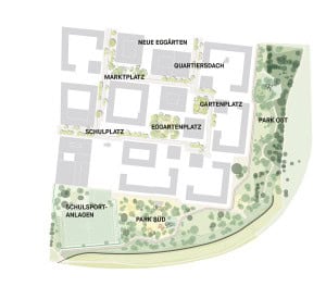 Grünflächenplanung, Grafik: Studio Wessendorf/Atelier Loidl