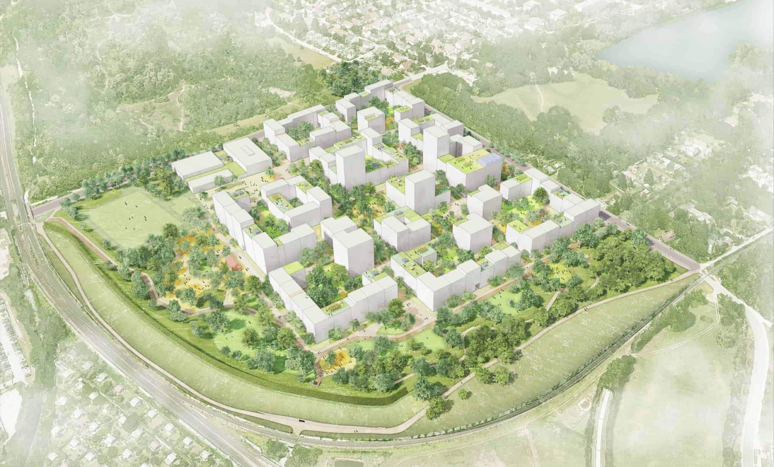 Eggarten-Siedlung_Modell_Vogelperspektive